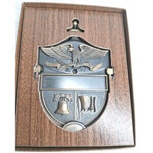 Vintage Brass & Bronze Eagle Bi-Centennial Liberty Bell Door Knocker Set